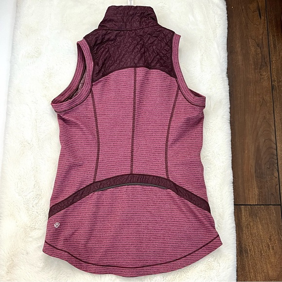 Lululemon Rebel Runner Vest Petal Camo Embossed Hyper Stripe Bumble Berry Sz 6 - Picture 7 of 16